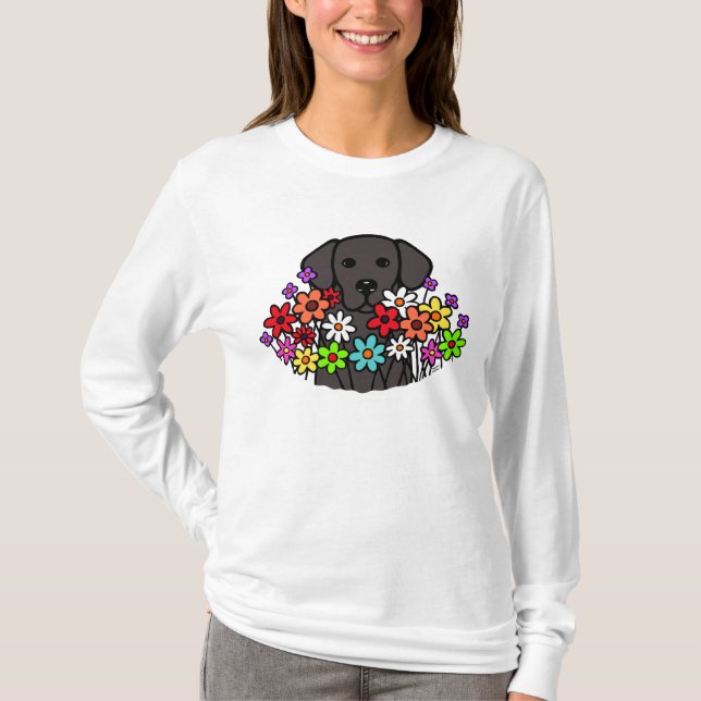Beautiful Soul Black Labrador Illustration T-Shirt (Front)