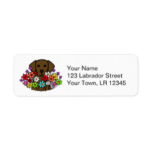 Beautiful Soul Chocolate Labrador Illustration Label