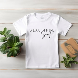 Beautiful Soul Typography, Custom T-shirt Women Tri-Blend Shirt