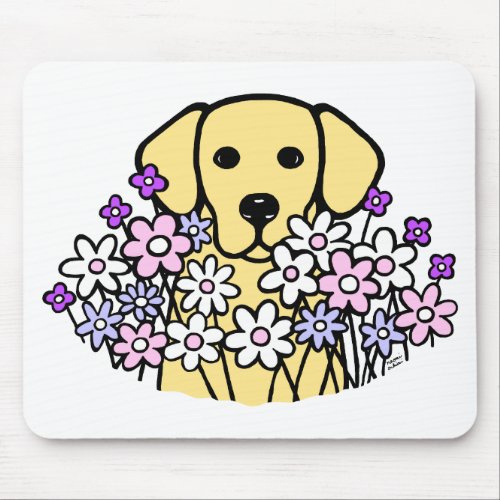 Beautiful Soul Yellow Labrador Illustration Mouse Pad