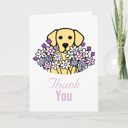 Beautiful Soul Yellow Labrador Illustration Thank You Card | Zazzle.com