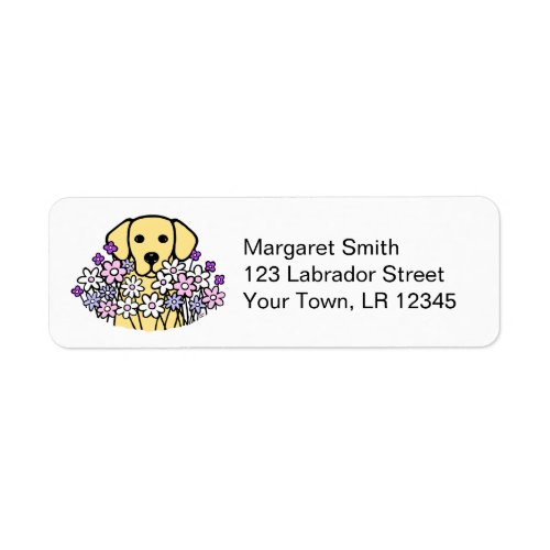 Beautiful Soul Yellow Labrador Return Address Label