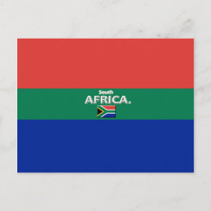 Beautiful South Africa Flag Colors Postcard