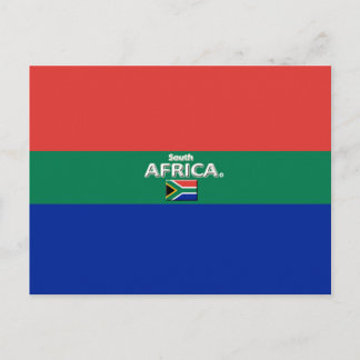 Beautiful South Africa Flag Colors Postcard