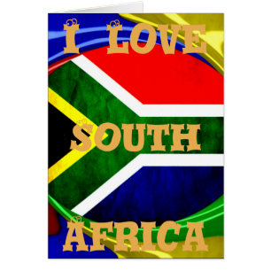 Beautiful South Africa National Flag Colors Motif