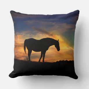 Beautiful Southwestern Horse Throw Pillow