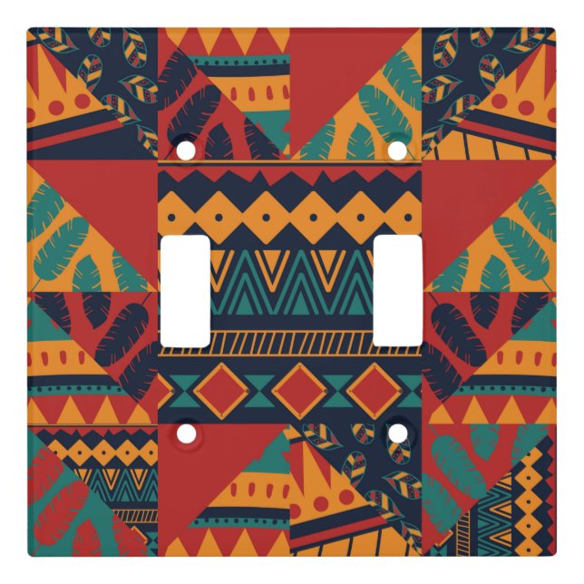Beautiful Southwestern Style Double Switch Plate (Front)