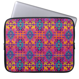 Beautiful Southwestern Style Pattern Pink  Laptop Sleeve