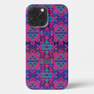 Beautiful Southwestern Style Pink and Purple iPhone 13 Pro Max Case
