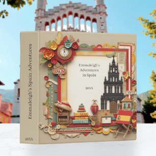 Beautiful Spain Photo Album AI Generated 3 Ring Binder