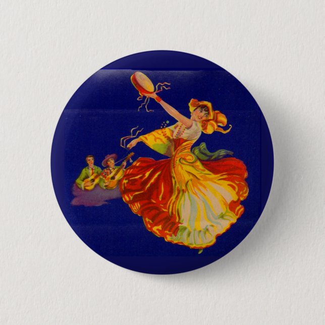 beautiful Spanish dancer Button (Front)