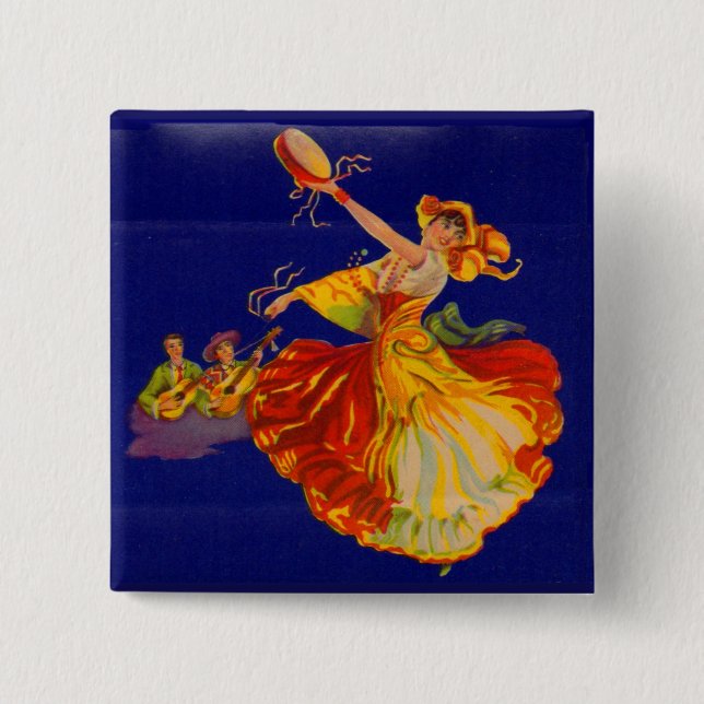 beautiful Spanish dancer Button (Front)
