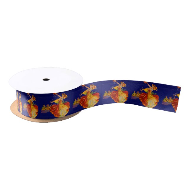 beautiful Spanish dancer Satin Ribbon (Spool)