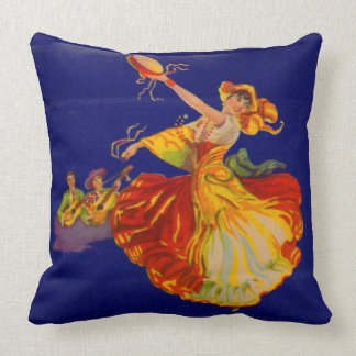 beautiful Spanish dancer Throw Pillow