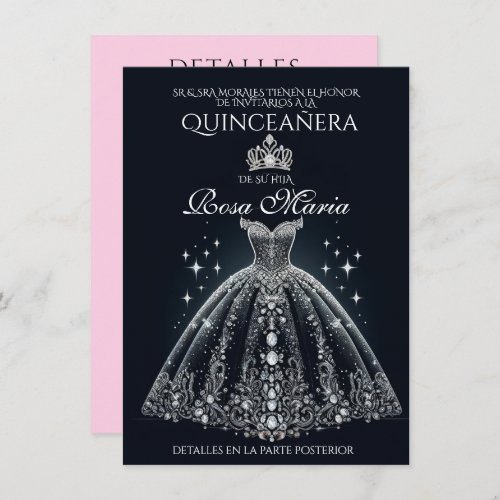 Beautiful Spanish Quinceaera Quince Invitation