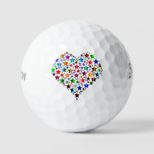 **BEAUTIFUL SPARKLING HEART**  GOLF BALLS