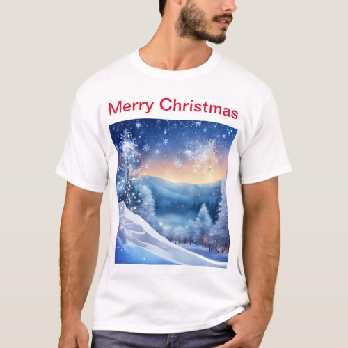 Beautiful Sparkling Winter T_Shirt  Scenic Snowy