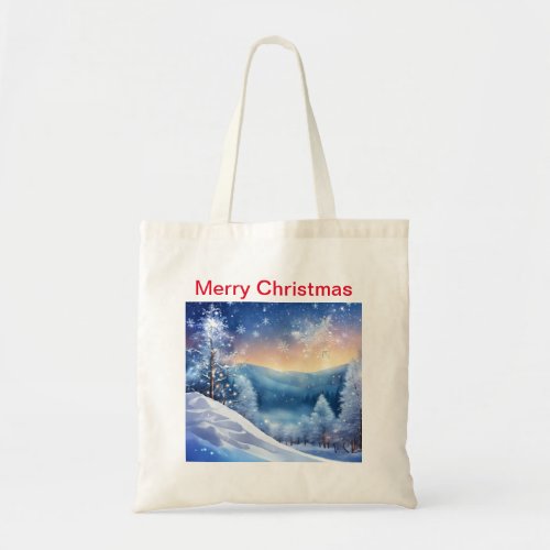 Beautiful Sparkling Winter Tote Bag ScenicCarryall