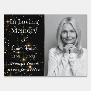 Beautiful Sparkly Memorial In Loving Memory Yard Sign