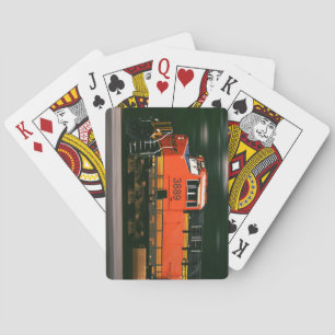 Beautiful Speeding Diesel Train Engine Poker Cards