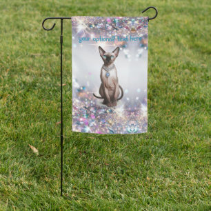 Beautiful Sphynx Bling Cat Garden Flag
