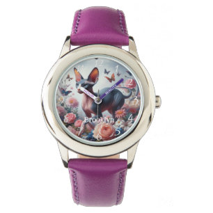 Beautiful Sphynx Cat & Flowers Watch
