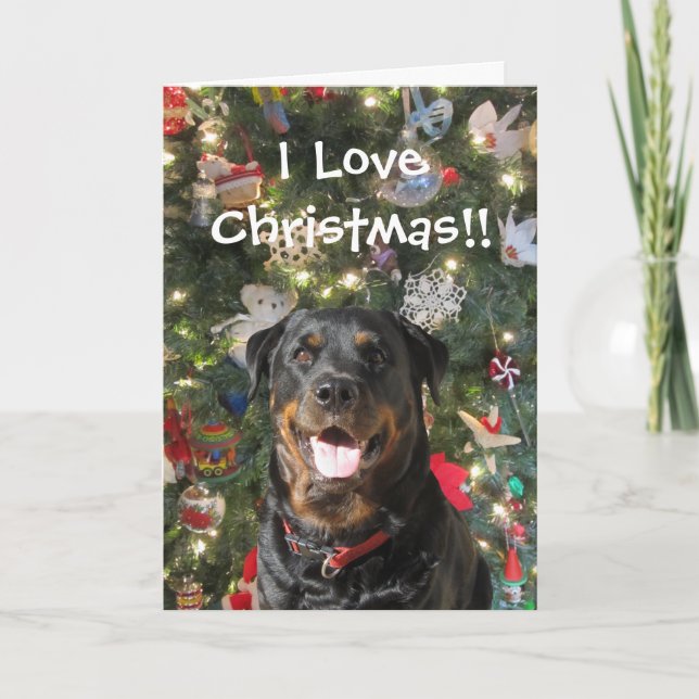 Beautiful Spirit Rottweiler Christmas Card (Front)