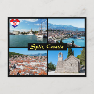 Beautiful Split Landmarks - Croatia, Europe Postcard