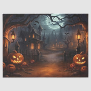 Beautiful Spooky Haunted Halloween Decoupage Tissue Paper