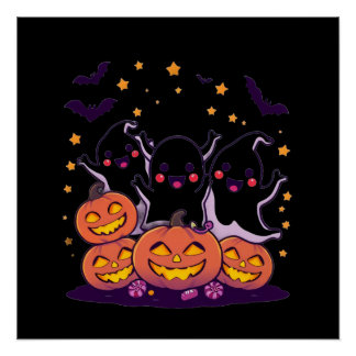 Beautiful Spooky Kawaii Halloween Print