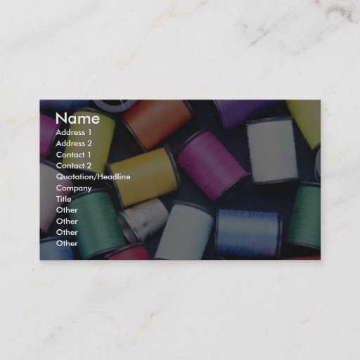 Customizable Beautiful Spools of thread Business Card Templates