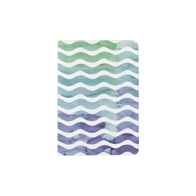 Beautiful Spring Abstract Watercolors Passport Holder (Front)