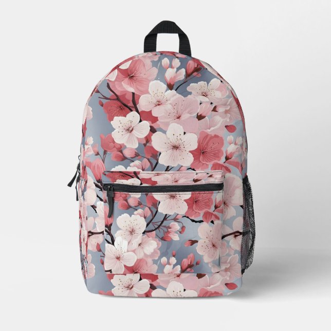 Beautiful Spring Blossom Branches Printed Backpack (Front)