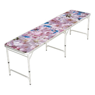 Beautiful Spring Cherry Blossoms Beer Pong Table