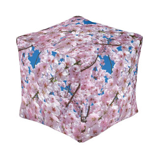 Beautiful Spring Cherry Blossoms Pouf