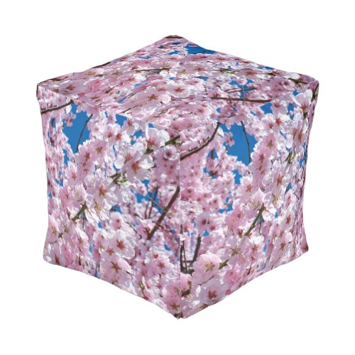 Beautiful Spring Cherry Blossoms Pouf