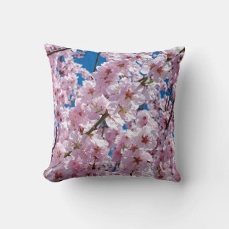 Beautiful Spring Cherry Blossoms Throw Pillow