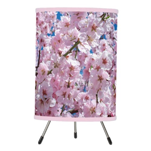 Beautiful Spring Cherry Blossoms Tripod Lamp