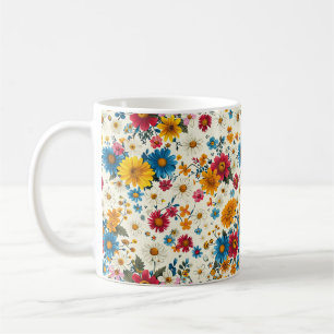 Beautiful Spring Colorful Chic Girly Wildflowers Coffee Mug
