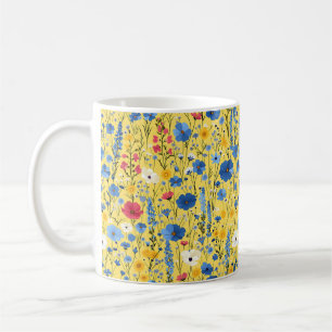 Beautiful Spring Colorful Girly Wildflowers Coffee Mug