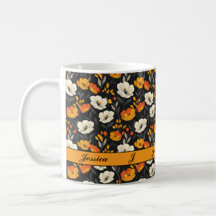 Beautiful Spring Colorful Girly Wildflowers Script Coffee Mug