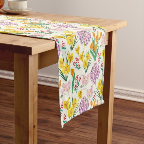 Beautiful Spring Floral Easter Table Runner