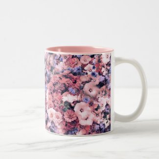 Beautiful Spring Floral Two-Tone Coffee Mug