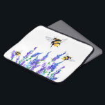 Beautiful Spring Flowers and Bees Flying - Drawing Laptop Sleeve<br><div class="desc">Beautiful Spring Flowers and Bees Flying - Drawing Nature Sweet Honey Bee - Choose / Add Your Favorite Text / Color - Make Your Unique Gift - Resize and move or remove and add elements with customization tool ! - Drawing and Design by MIGNED. You can also transfer my designs...</div>