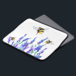 Beautiful Spring Flowers and Bees Flying - Drawing Laptop Sleeve<br><div class="desc">Beautiful Spring Flowers and Bees Flying - Drawing Nature Sweet Honey Bee - Choose / Add Your Favorite Text / Color - Make Your Unique Gift - Resize and move or remove and add elements with customization tool ! - Drawing and Design by MIGNED. You can also transfer my designs...</div>