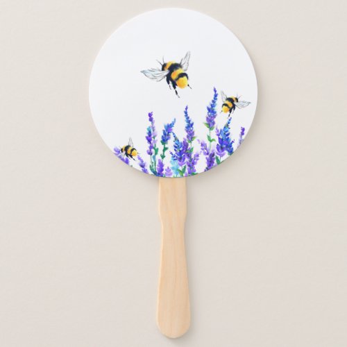 Beautiful Spring Flowers and Bees Flying _ Fresh Hand Fan
