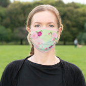 Beautiful Spring Flowers Garden floral pattern Adult Cloth Face Mask (Outside)
