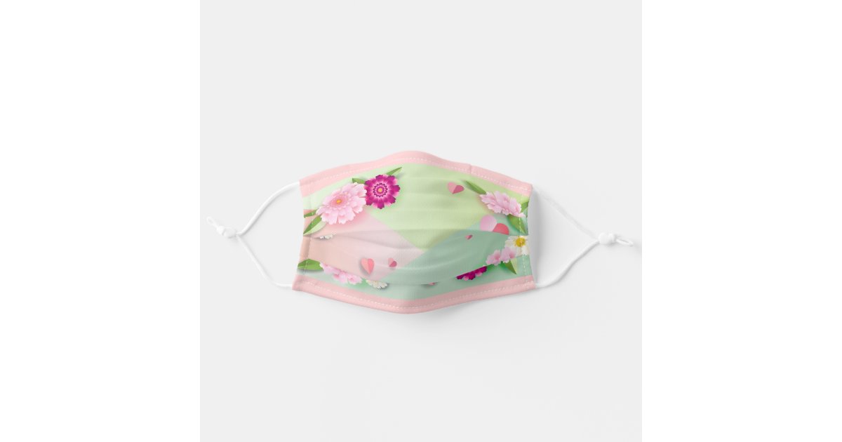 Beautiful Spring Flowers Garden Floral Pattern Cloth Face Mask