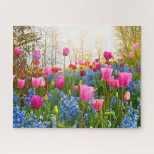 Beautiful Spring Flowers - Tulips and Hyacinth Jigsaw Puzzle
