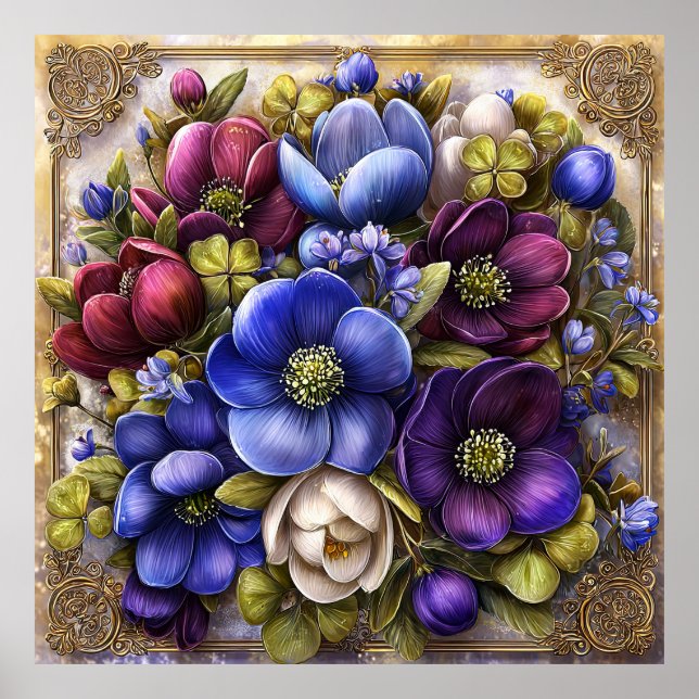 Beautiful Spring Flowers Wall Art 13 (Front)